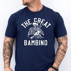 THE GREAT BAMBINO | New York Baseball Soft Ring Spun Pre-Shrunk Cotton T-Shirt