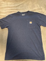 Carhartt Men’S K87-NVY Small Loose Fit Short Sleeve T-Shirt – Navy