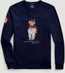 Polo Ralph Lauren Mens Navy Team USA Polo Bear Olympic T Tee Shirt Sweater NWT