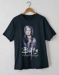 90s Black Buffy The Vampire Slayer T-Shirt basic black graphic tee