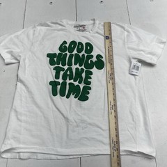 Brooklyn Vertical White Good Things Take Time T Shirt Mens Size XL
