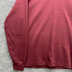 Uniqlo U Mock Neck Long Sleeve Shirt Mens L Burgundy Heavyweight Casual Tee