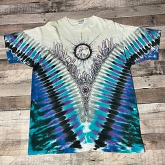 Crystal Shirt XL Tie Dye Vintage AOP Liquid Blue Gemstone Rainbow Test Print