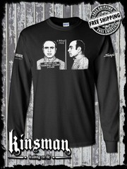 Al Capone 1939 Mug Shot Long Sleeve T-Shirt Old School Gangster Mafia Mob