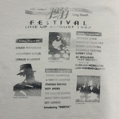1997 Long Beach Jazz Festival Henley Tee XL USA Single Stitch Herbie Hancock