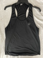 NELEUS Dry Fit Logo Muscle Mesh Tank Top Mens Gym Workout Black Size Medium