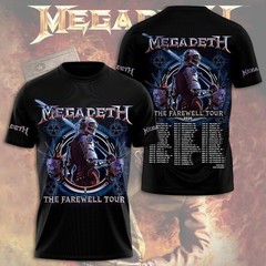 Hot Trend Megadeth 2026 World Tour Black S to 5XL Concert 3D Shirt BL2466