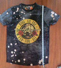 Guns N’ Roses “Rise As 1ne and For All” Tour T Black Bleach Wash Unisex Size XL