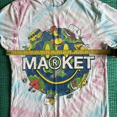 Market Shirt Mens Small White Red Tie Dye Graphic Streetwear Tee World Pakistan