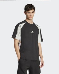MENS Adidas Black White Essentials ColorBlock Jersey T-Shirt