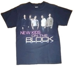 New KIds On The Block T-Shirt Size Med Black 80s-90s Theme Band