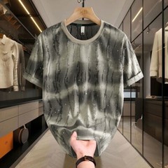 Men Luxury Fashion Trendy Star Ripped Hole Casual Summer Streetwear T-Shirt