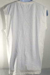 Levis Sleveless TShirt Mens XL White Logo Spell Out Casual
