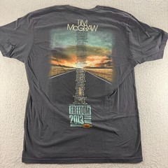 Tim McGraw T-Shirt Mens Large Black 2013 Two Lanes of Freedom Tour Graphic