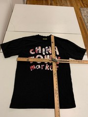 Chinatown Market Shirt XL Black Patchwork American Flag Vintage Streetwear Skate