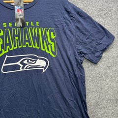 NFL Team Apparel Seattle Seahawks T-Shirt Mens XL Navy Short Sleeve Athletic