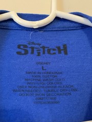Disney Stitch Weekend Plans Men’s Tshirt Size Large In Blue 100 Cotton