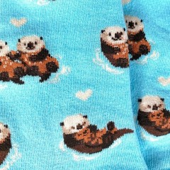 Womens Premium Comfort Animal Socks Sea Otter Blue Novelty Cute Gift Hosiery
