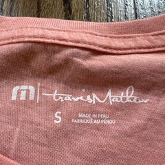 Travis Mathew Graphic T-Shirt Peach Heather Small Drinking With A Chance Of Golf