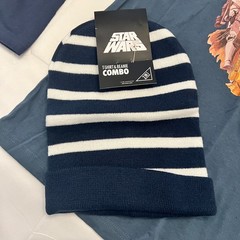 Star Wars Long Sleeve T-Shirt & Beanie Combo Sz M – Blue A New Hope Blue 2 Tone