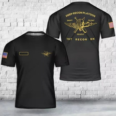 USMC 1st Recon BN Deep Recon Platoon T Shirt Personalized Custom Name Tee
