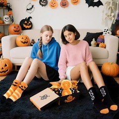 3 Pairs Halloween Fluffy Socks Women Men Cozy Fuzzy Winter Warm Supplies