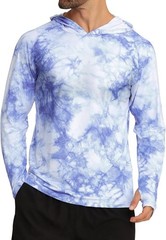 Men’s UPF 50+ Sun Protection Hoodie Shirt Rash Guard Shirt UV Fishing Outdoor