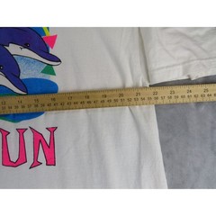 Trueno Men’s Cancun Dolphin Graphic T Shirt White XL Heavy Weight Cotton