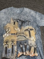 The Mountain Flight Of The Shaman Shirt Size L Vintage Short Sleeve Tie Dye