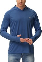 Men’s Sun Hoodie UPF 50+ Long Sleeve Fishing Rash Guard Quick Dry