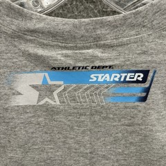 Vintage Starter T Shirt Mens XL VTG 90s Sports Tee Gray Crewneck Spell Out Logo