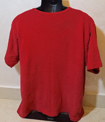 Vintage Old Navy Athletic 94 Red Waffle Knit T-Shirt Men’s XXL Y2K Casual Tee