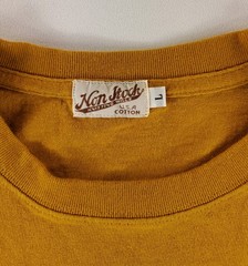 Non Stock Knitting Mills T Shirt Mustard Yellow Short Sleeve Mens L