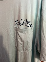 Salt Life Uvapor SLX Performance Shirt Men’s XL Short Sleeve Light Blue