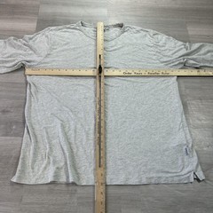 Onia Henley Shirt Mens XL Gray Linen Modal Lightweight Jersey Long Sleeve Tee
