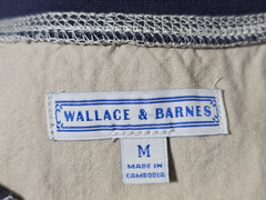 J.Crew Wallace & Barnes Blue Marled French Terry Henley Shirt Medium