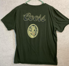 Coors Shirt Mens Large Green Beer Graphic Tee Tee Luv Tagless Rocky Mountain