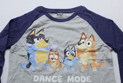 Bluey Unisex Adult’s Matching Family Long Sleeve Bingo T-Shirt LB3 Gray Size XS