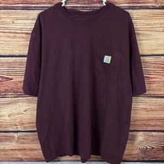 Carhartt Maroon Short Sleeve Pocket T-shirt size Men’s XL Loose Fit