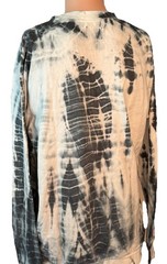 Navy Yard Men’s Size Large Black/Gray/White Tie Dye Long Sleeve Shirt NWT