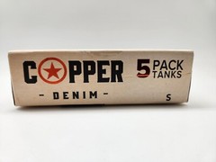 5 Pack COPPER DENIM Men’s S M L XL Premium Cotton White Gray Black Ribbed Tanks