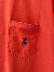 Vintage 90s Y2K Walt Disney World Embroidered Mickey Mouse Pocket T Sz L USA