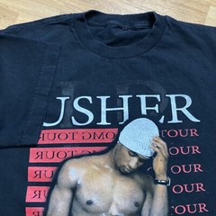 Usher Shirt Medium Vintage 2011 OMG Tour Akon Rap Hip Hop Music Tee