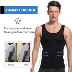 Men Compression Shirt Sleeveless Body Shaper Base Layer Slimming Tank Tops Vests
