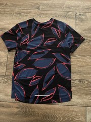 NIKE Dri Fit Miler Running Shirt Rare Black Floral Fiesta CD0124-469 Men’s Small