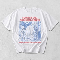 🔥Cryptid National Parks Shirt 90s Protect Our Parks Vintage Camping Hiking Tee
