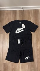 Nike Men’s 2-Piece T-Shirt & Shorts Set Black/White Logo Size Medium