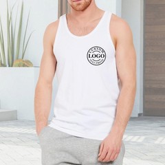 Custom Men’s Tank Top – Personalized Photo/Text/Logo Print, 100% Cotton