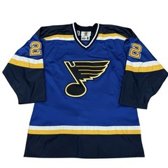 Vintage St Louis Blues Craig Conroy Starter Jersey Center Ice Fight Strap 1998