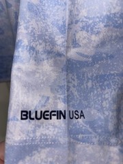 Marina Pez Vela BlueFin Fishing Shirt Mens Small Camo UVA/Solar Costa Rica NWT